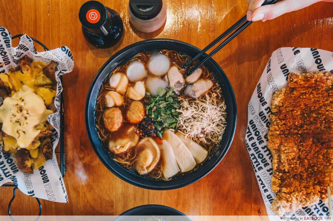 emo snacks abalone mee sua