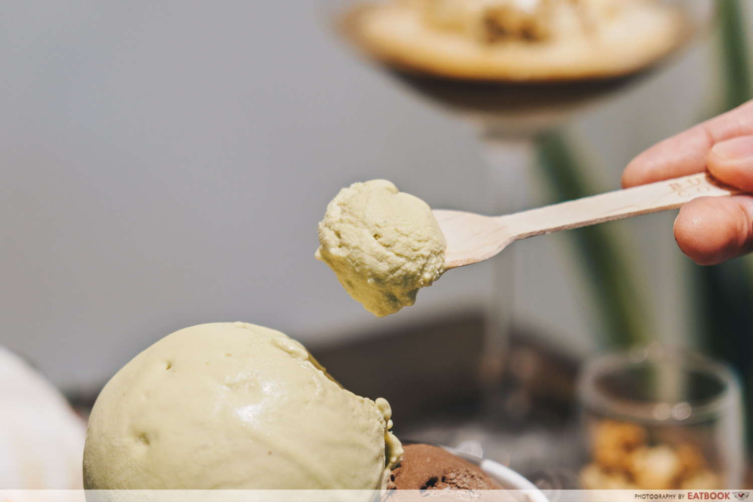 Burnt Cones - pistachio ice cream