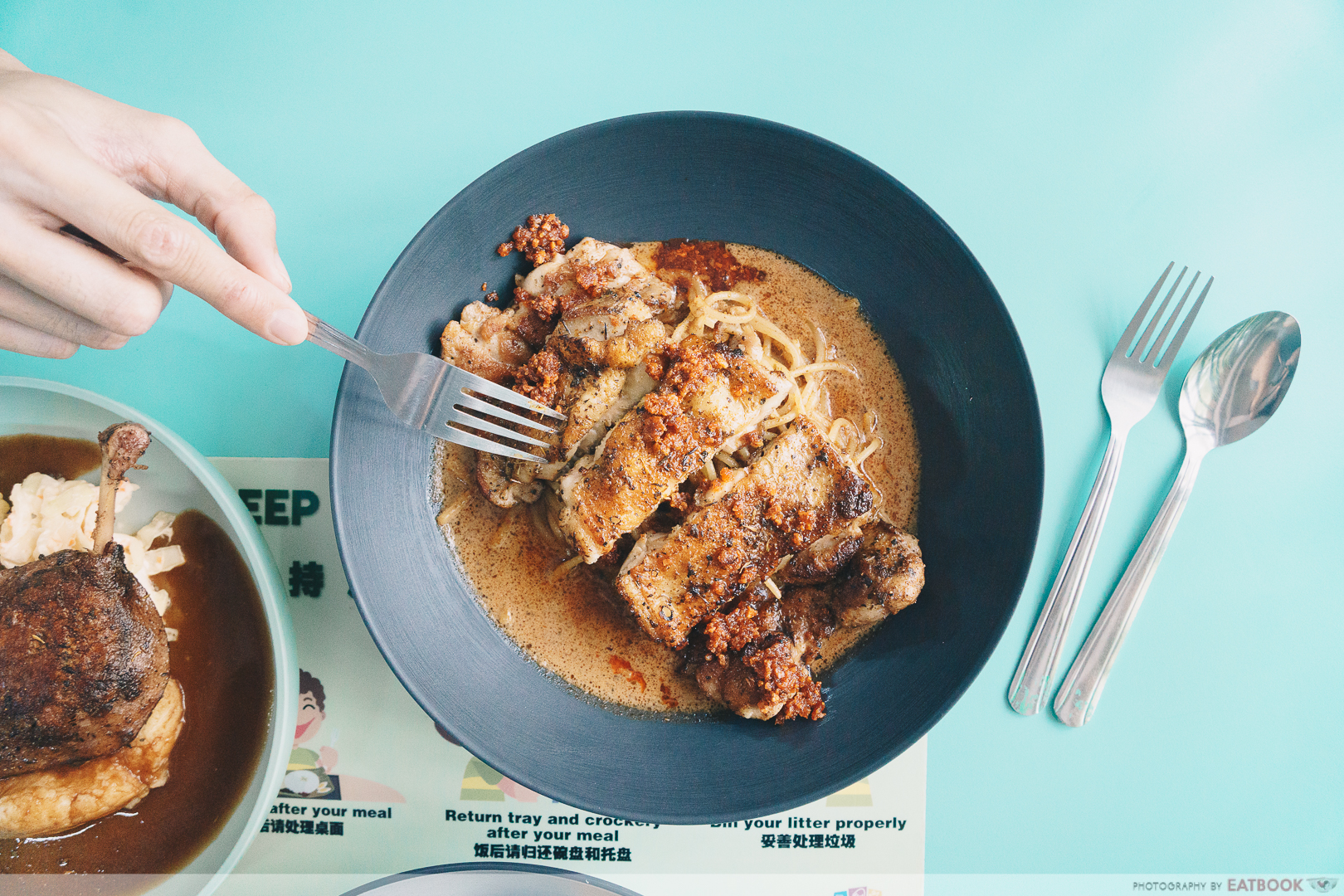 Eddy's No.1 - chicken chop laksa spaghetti