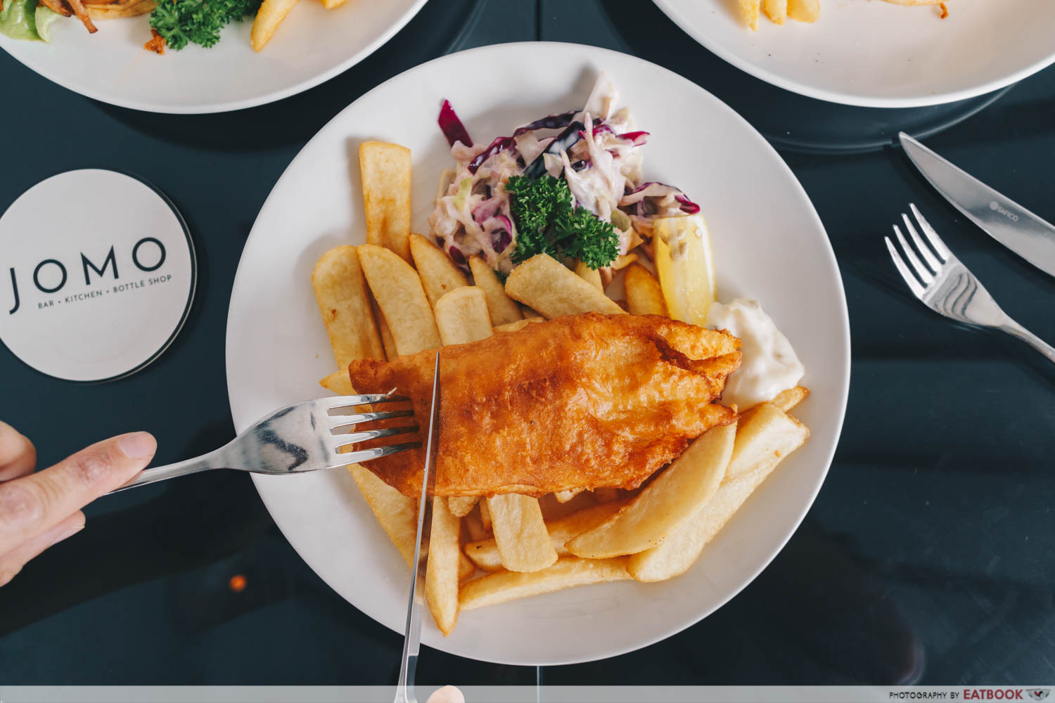 JOMO - beer battered fish and chips