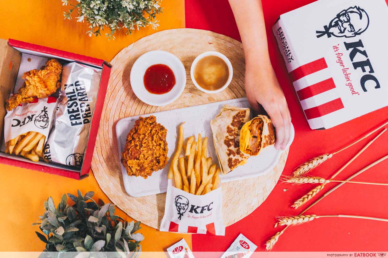 KFC zingerito - flatlay