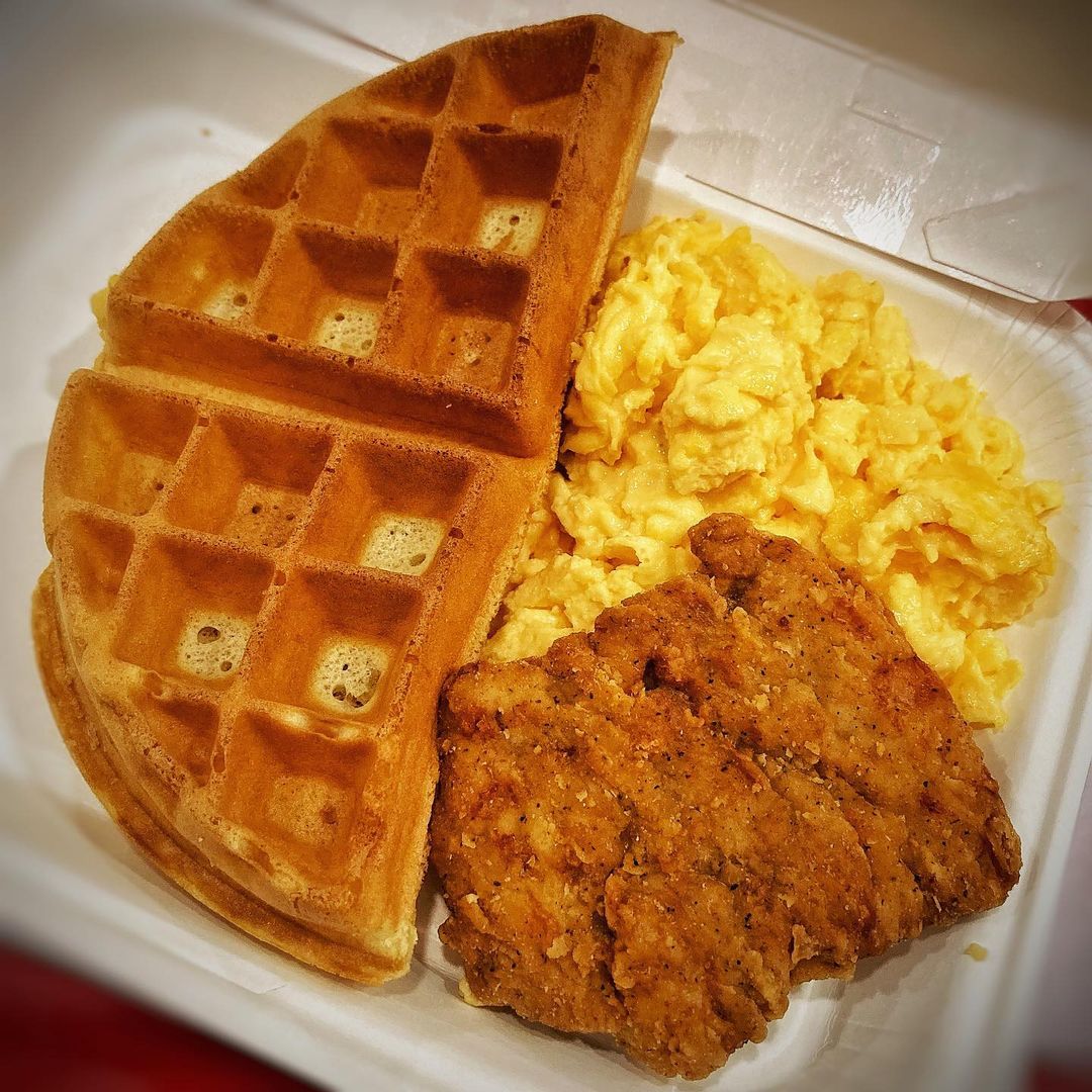 kfc breakfast waffles platter