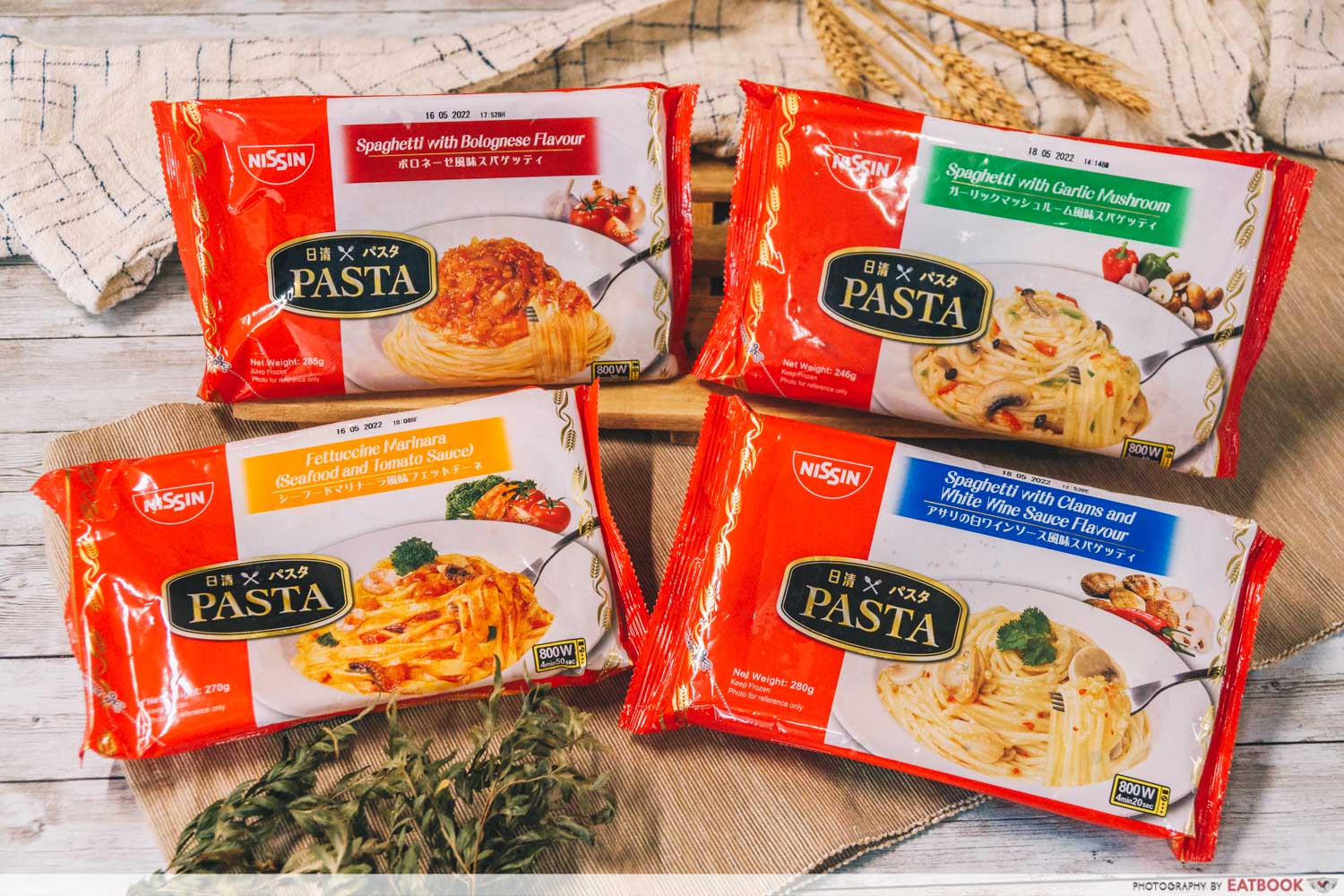 nissin frozen pasta packaged
