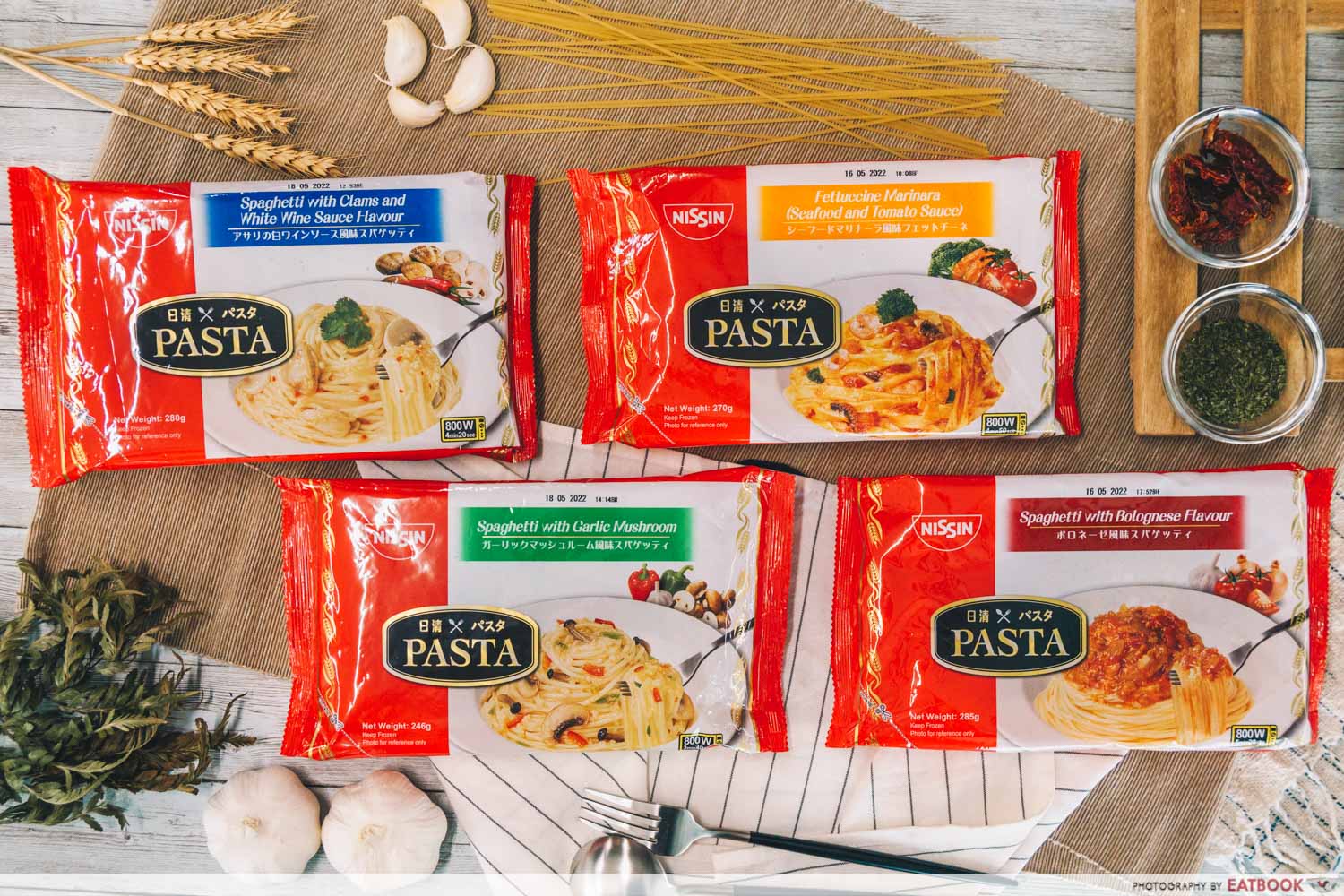 nissin frozen pasta in package