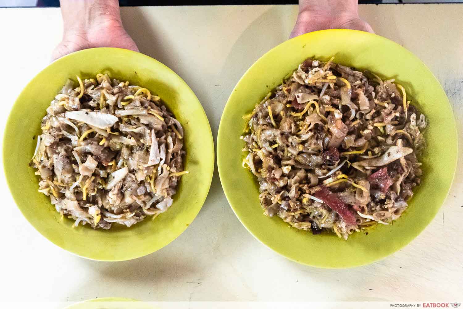 Cockles Fried Kway Teow - comparison shot