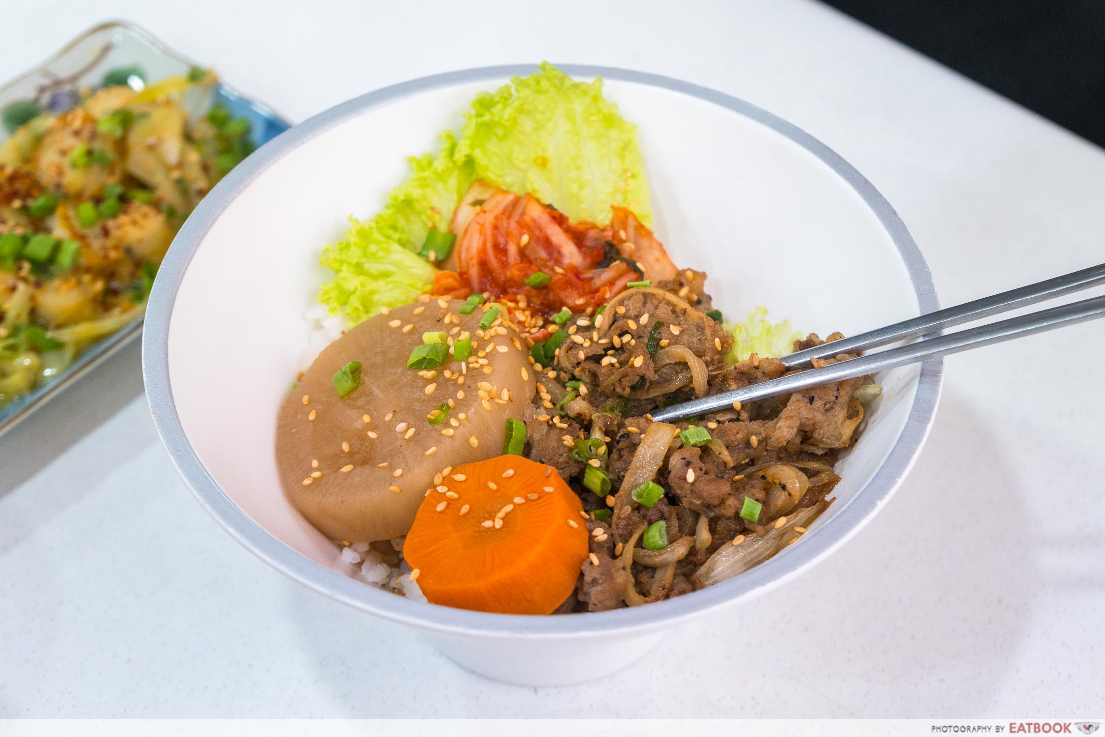 Hungry Korean - bulgogi rice bowl close up