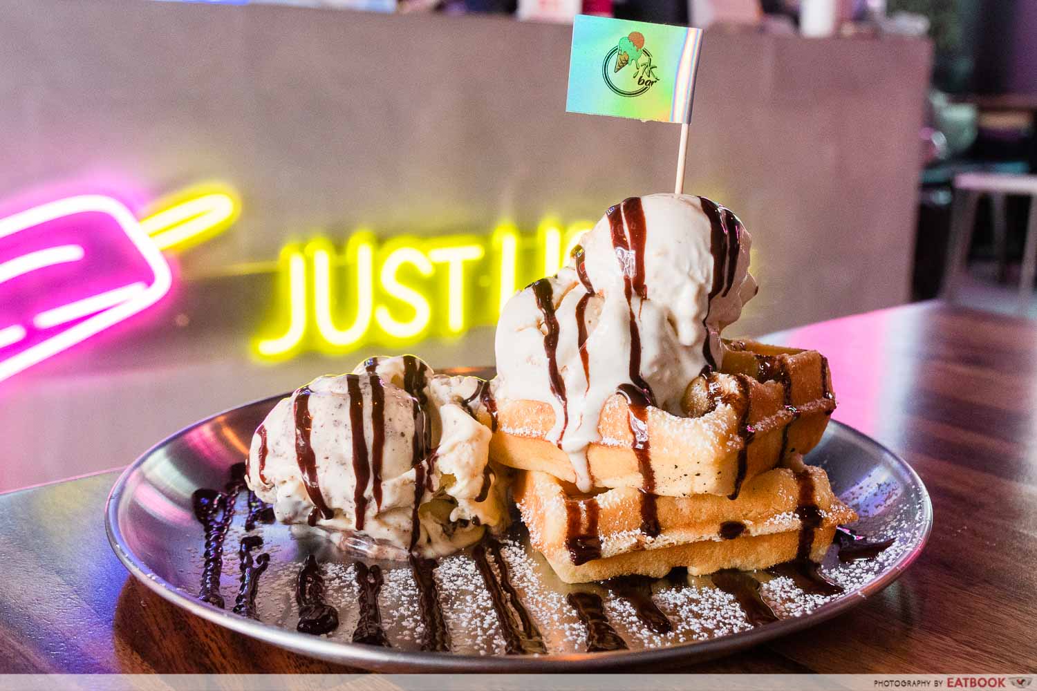 Double Scoop Ice Cream & Waffle Set by Icebar (Hougang)