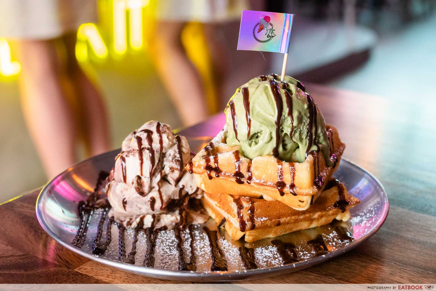 Icebar Tiramisu and Uji Matcha Waffle