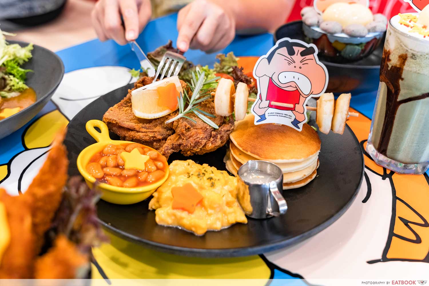 crayon shinchan cafe pancakes