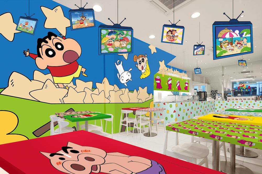 crayon shinchan cafe interior