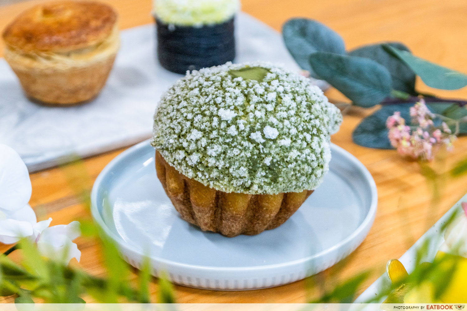 Tuxedo cafe and patisserie - matcha lava bun