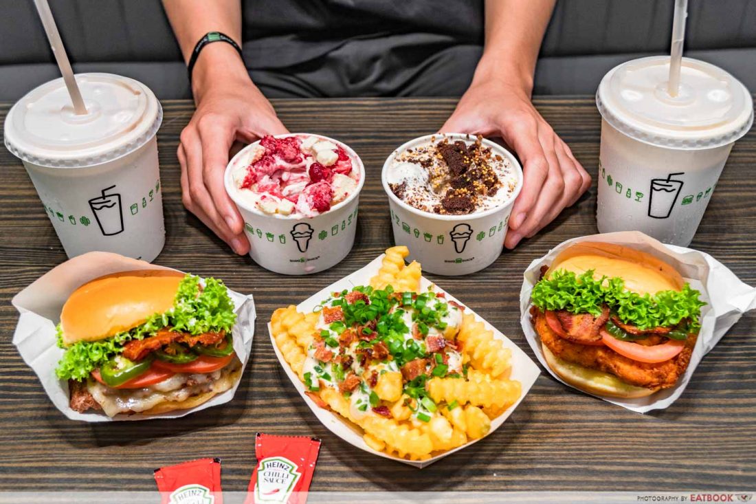 new restaurants may 2021 - shake shack flatlay