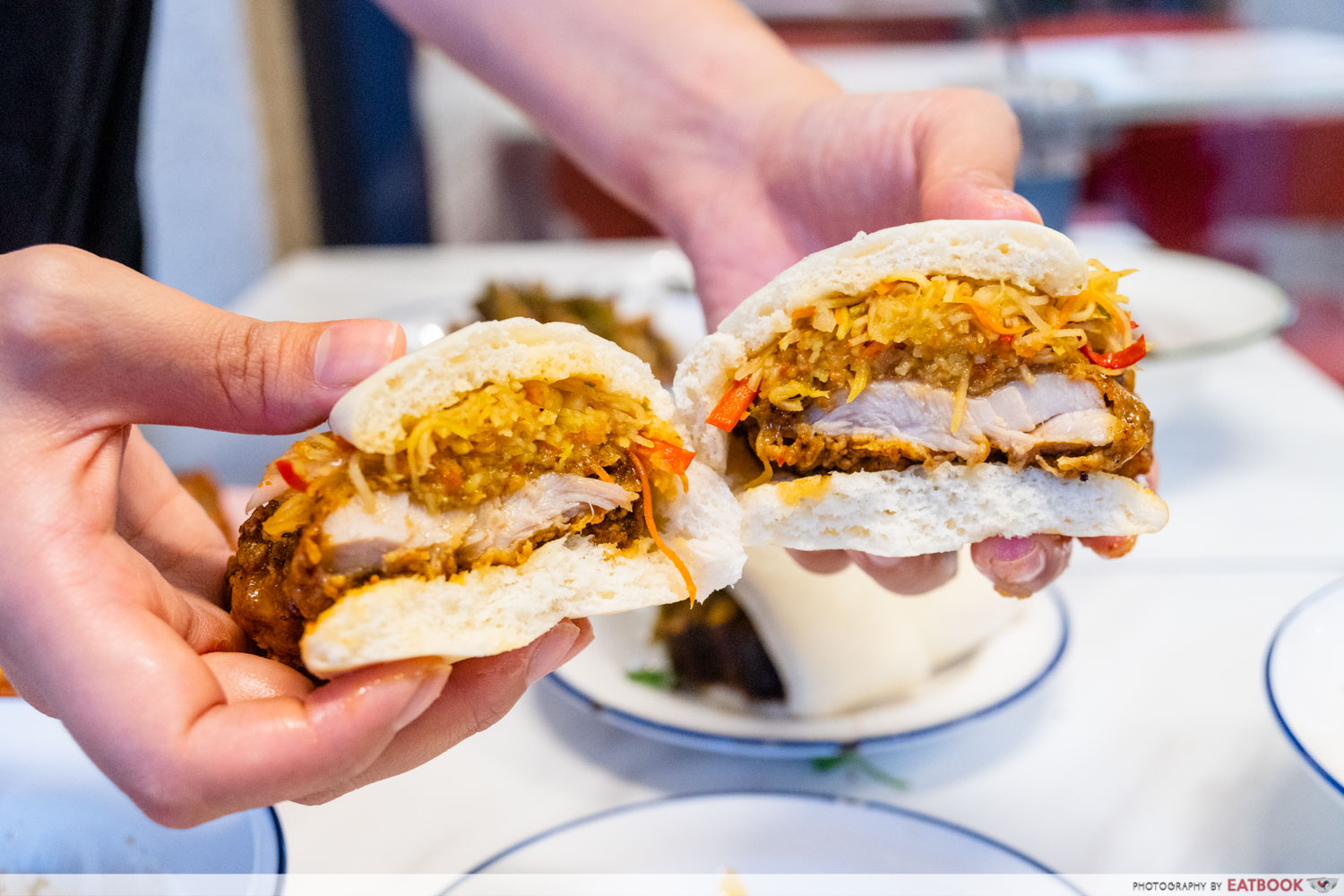 Abundance - Crispy Chicken Bun - cross section