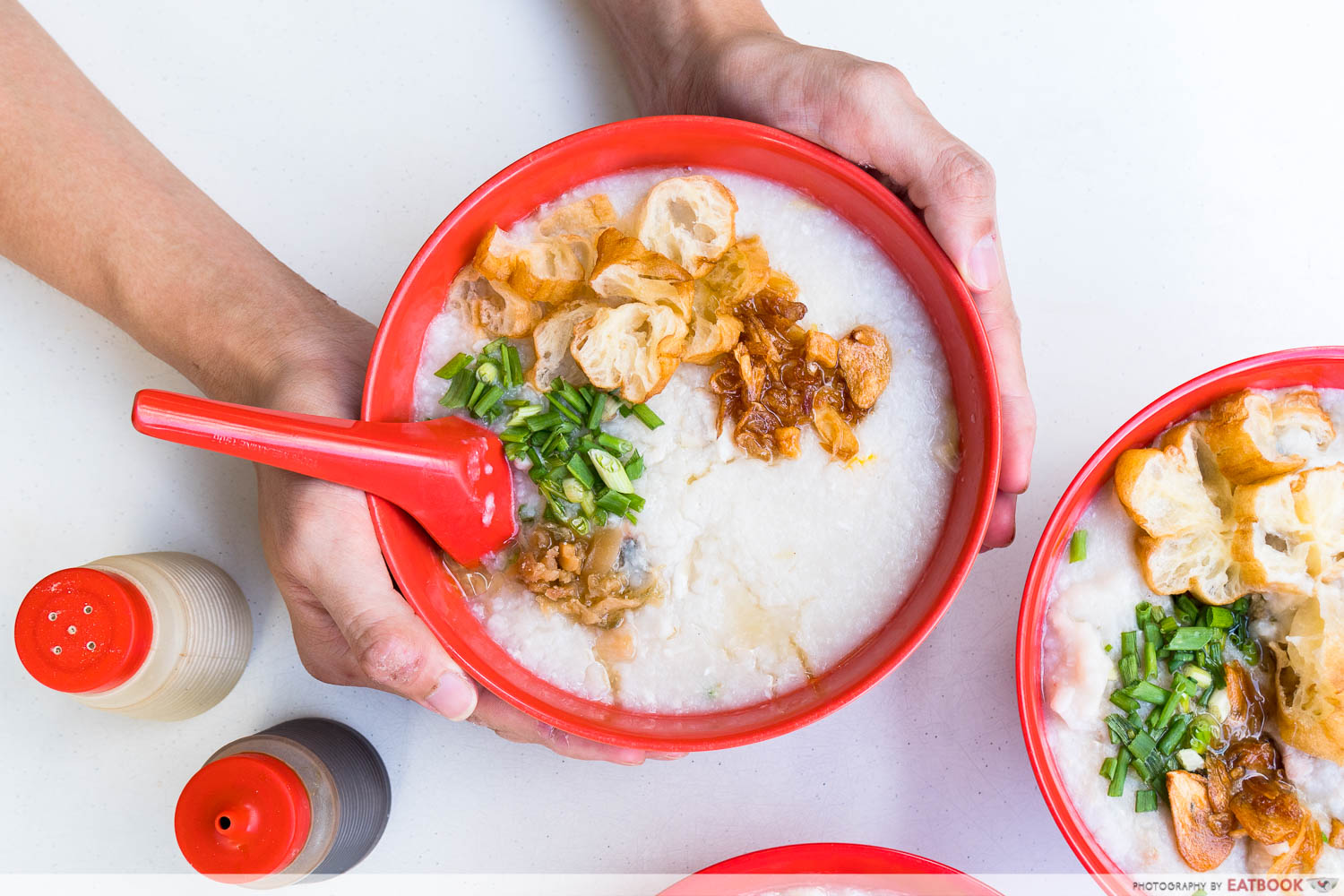 Johor Boon Kee Pork Porridge - sliced fish and cuttlefish