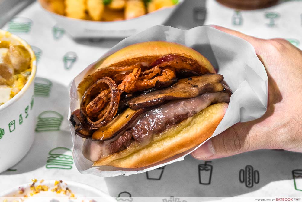 Shake Shack Gardens By The Bay - roasted garlic mushroom burger