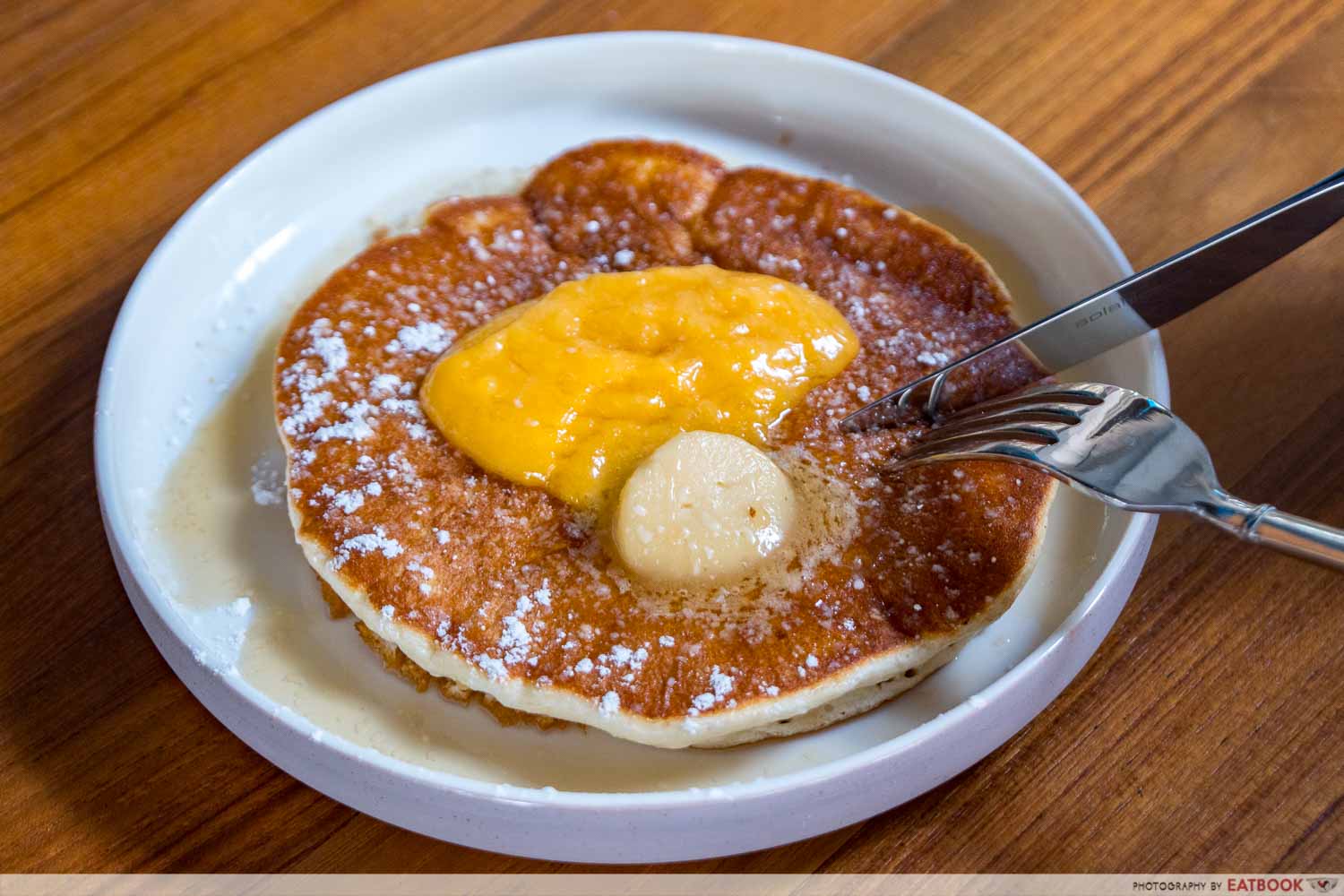 park bench deli ricotta pancake