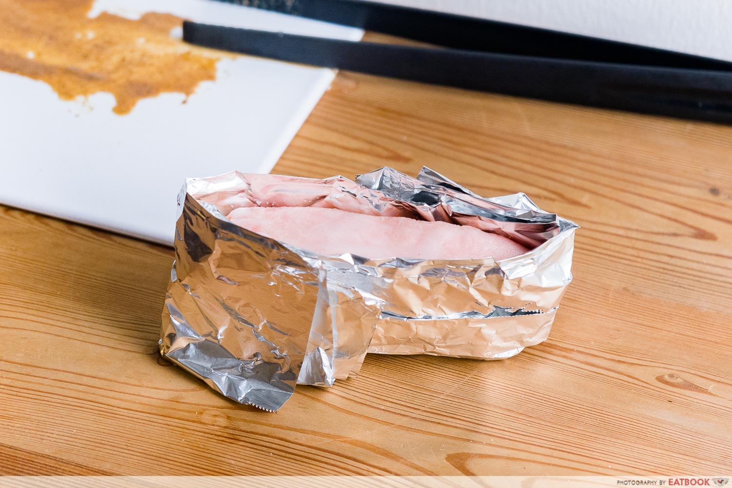 roast pork recipe - aluminium foil