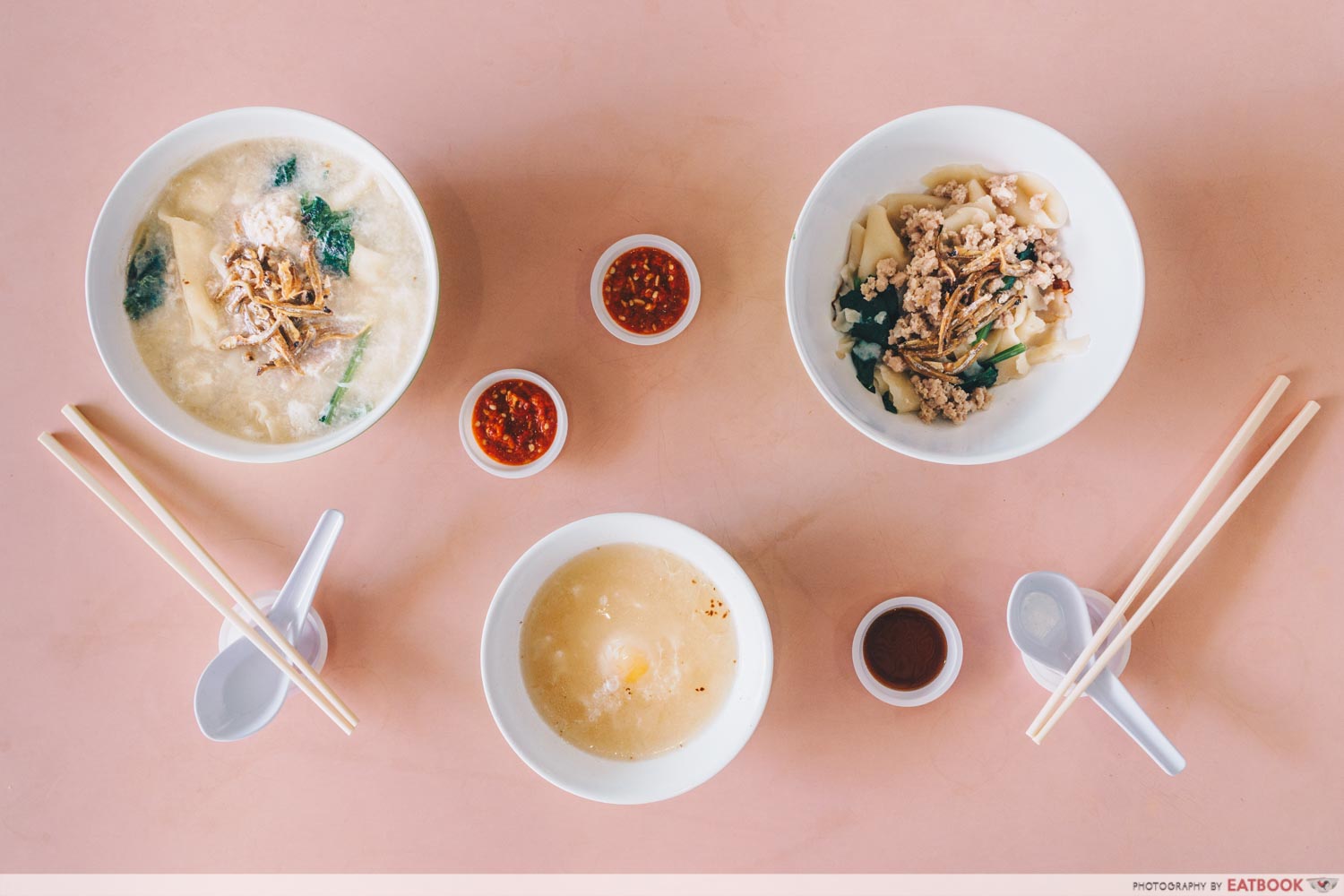 Jiak Song Mee Hoon Kueh - flatlay