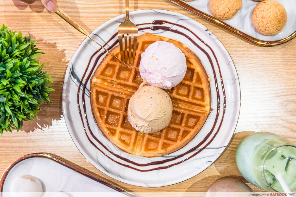 three point two - waffles