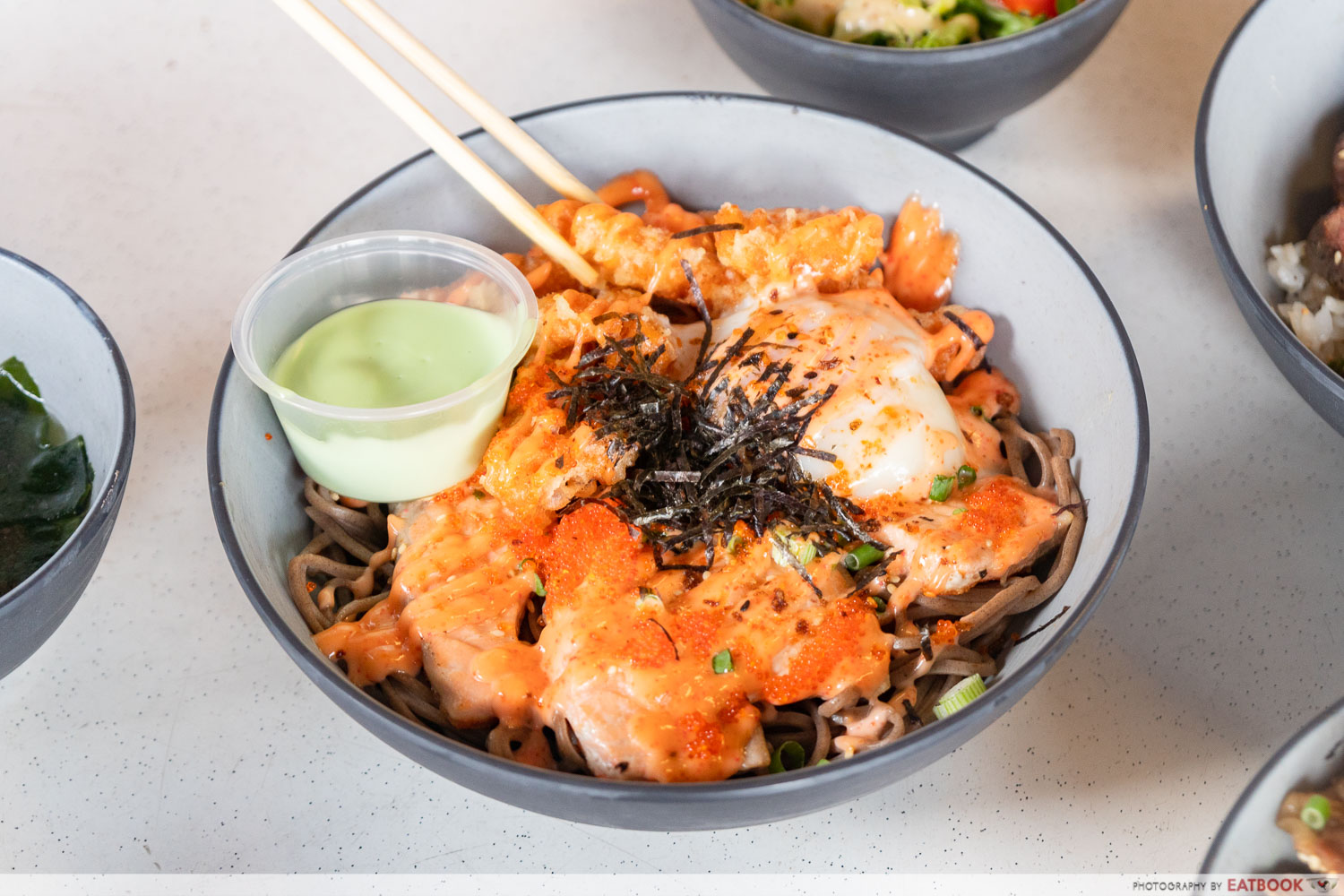 Donburi No Tatsujin - mentaiko soba salmon