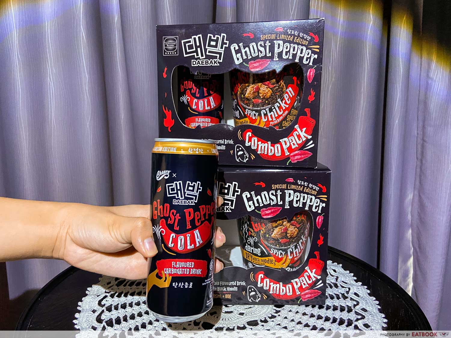 ghost pepper cola instant noodle pack