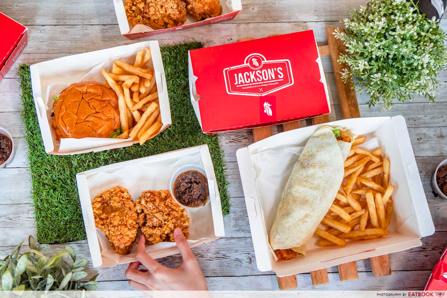 jackson's fried chicken - flatlay