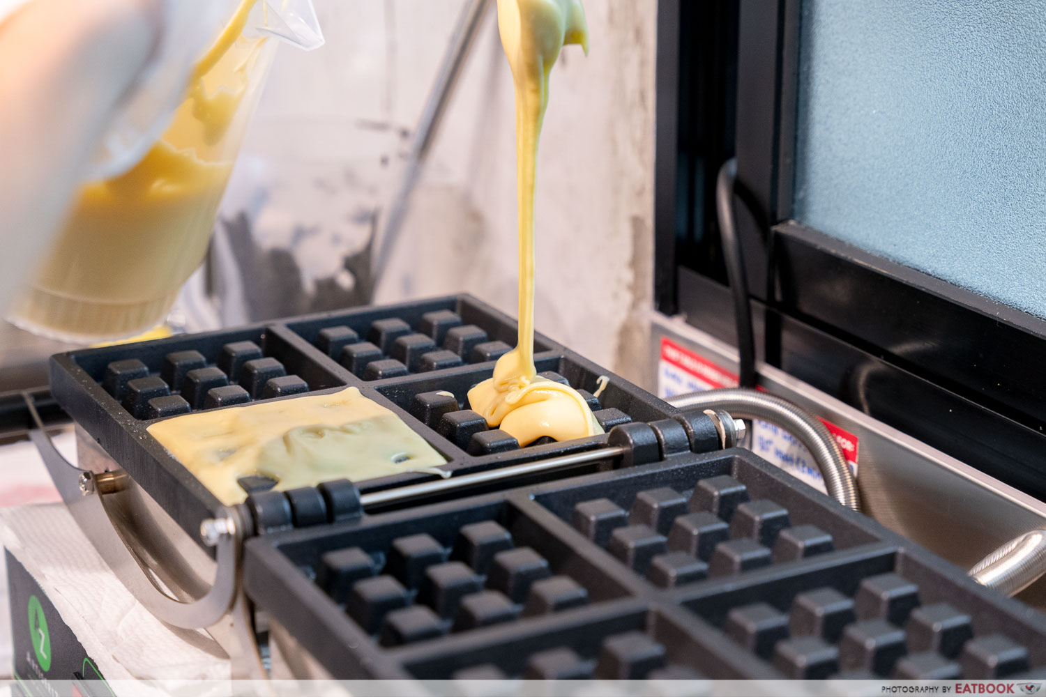 naked ice cream - making waffles