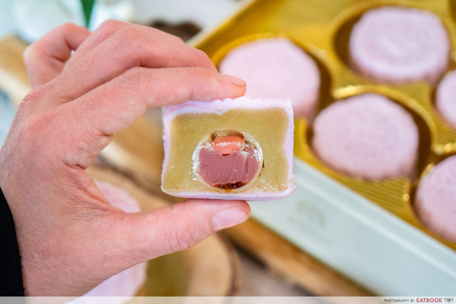 rose snowskin mooncakes