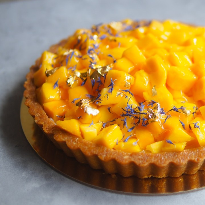 bits of whimsy - mango sticky rice tart