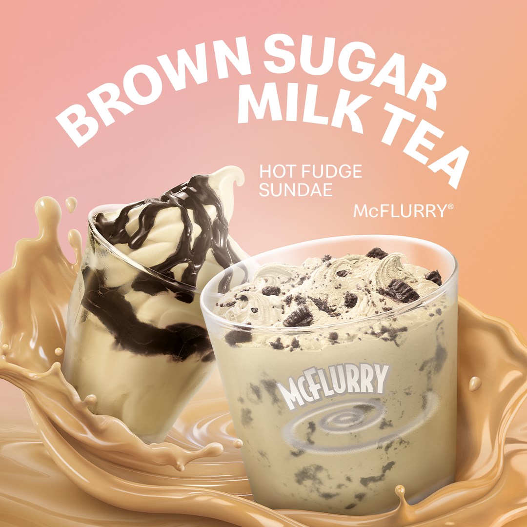 brown sugar milk tea mcflurry and sundae
