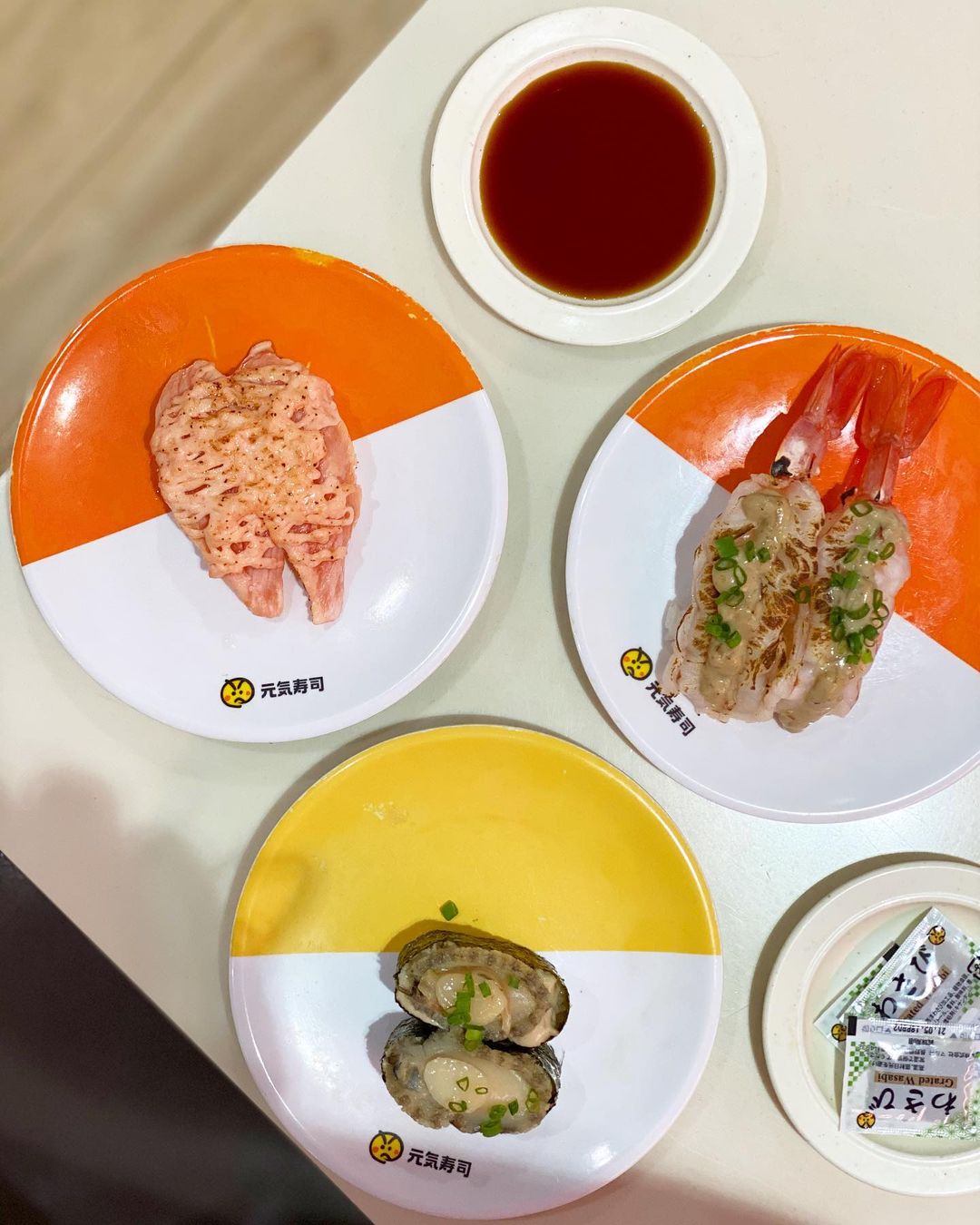 genki sushi flatlay