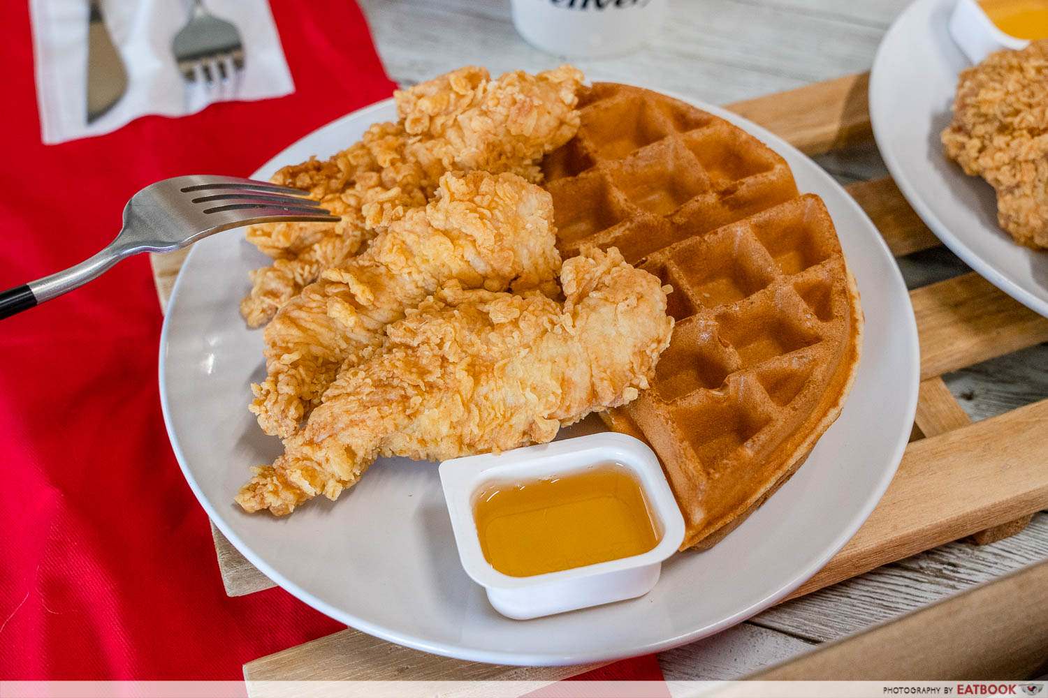 kfc chicken tenders with waffle set