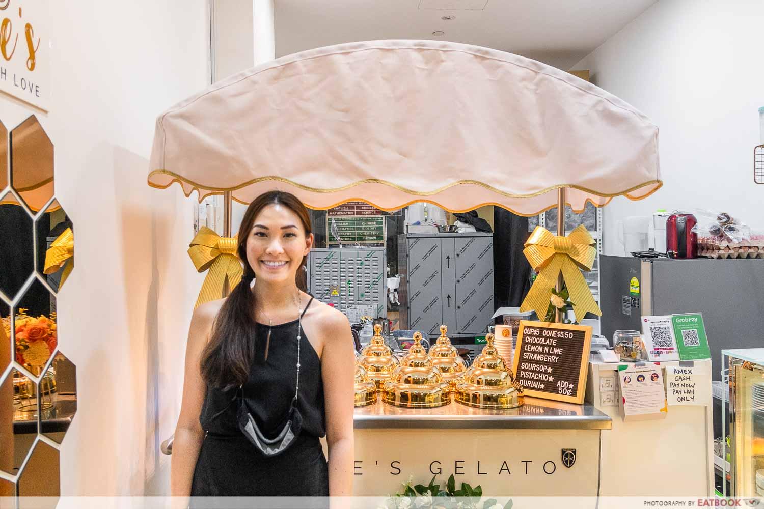 Celine's Gelato ice cream cart