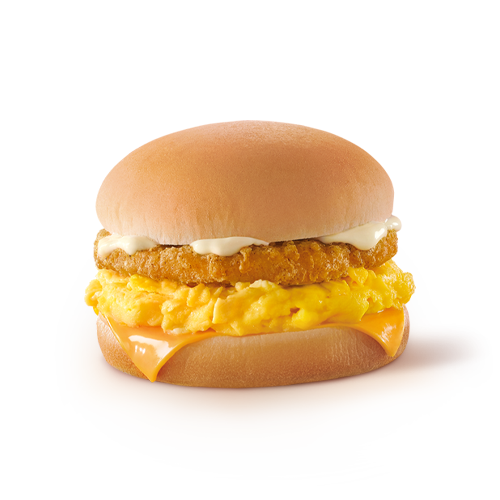 scrambled eggs chicken burger