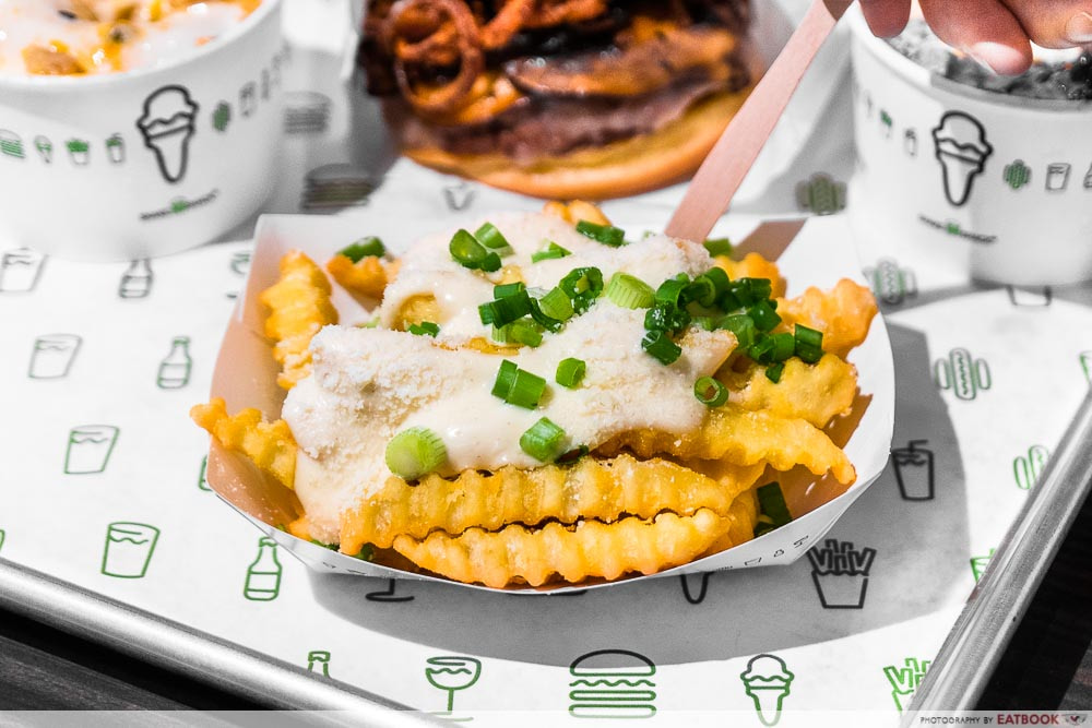 roasted garlic fries at shake shack new restaurants september 