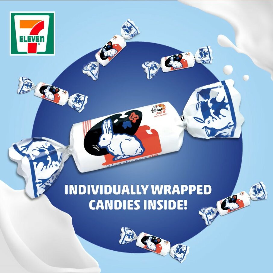 7 eleven white rabbit candy