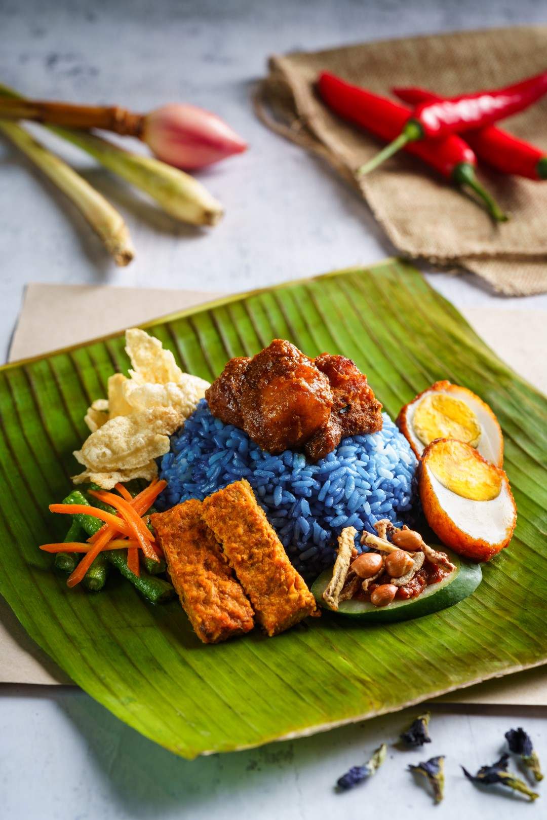 Grove - Rendang Curry with Blue Pea Nasi Lemak (1)