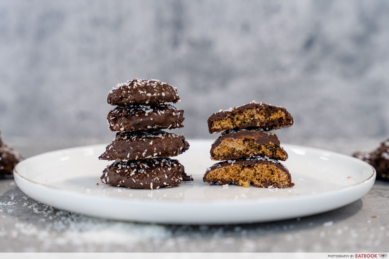 choc-coconut cookies