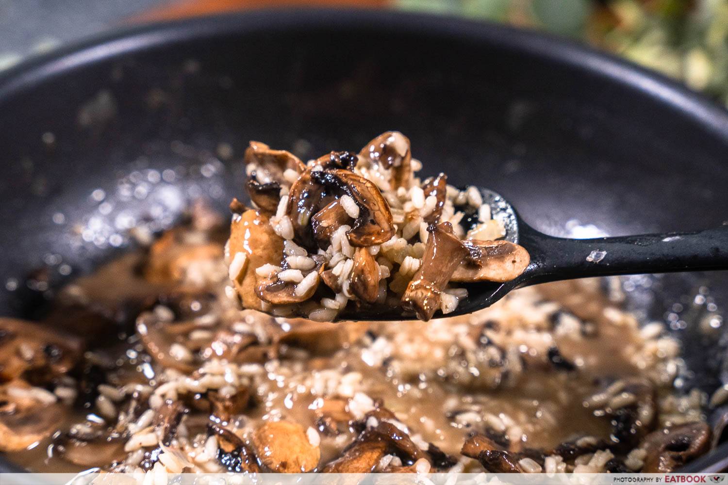  mushroom risotto cooking