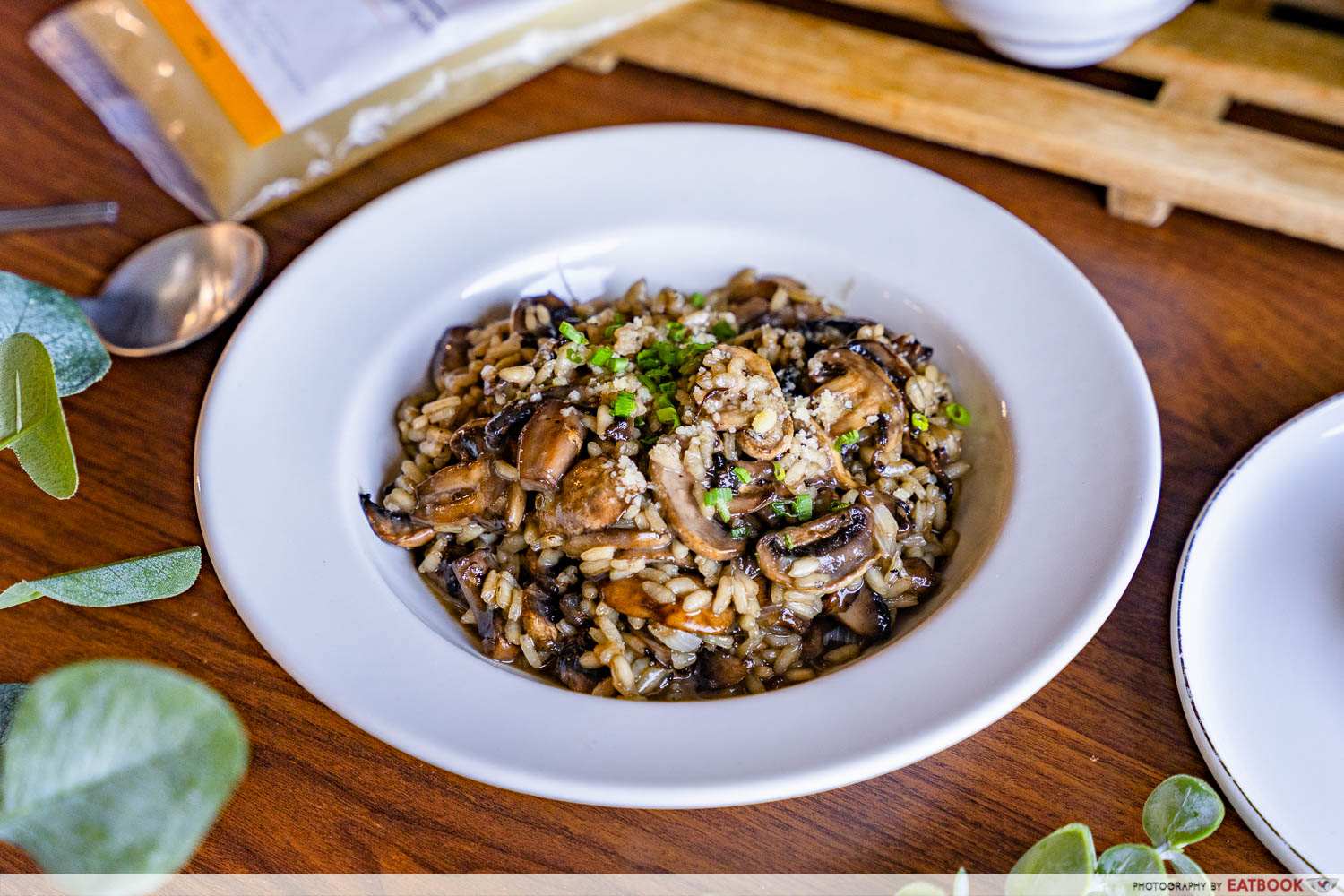 mushroom risotto dish