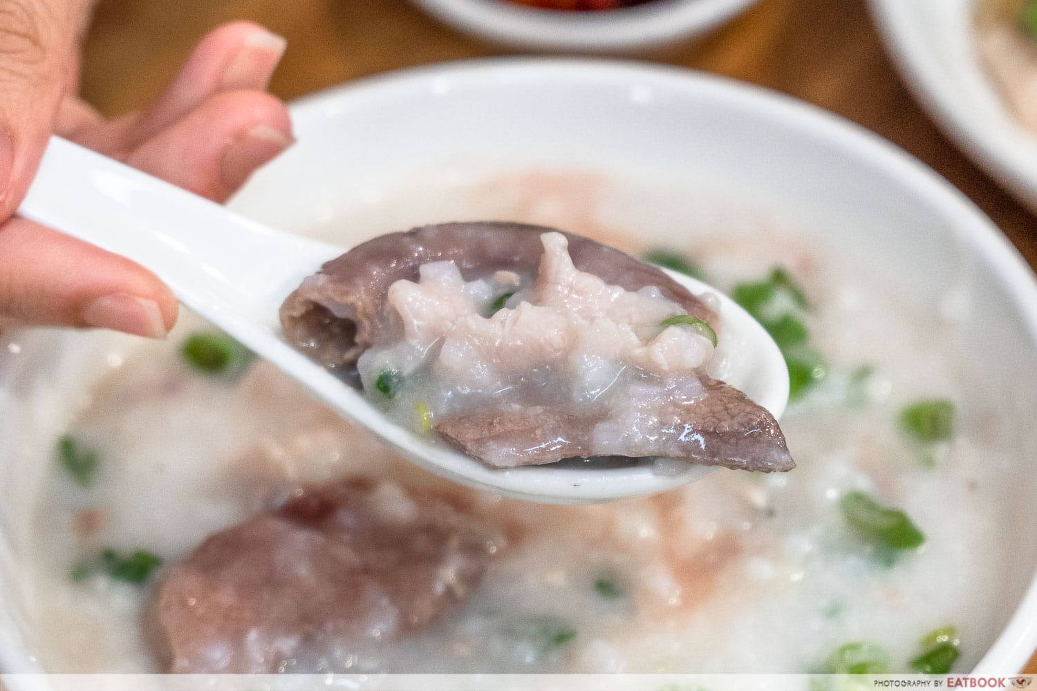 old shifu charcoal porridge - mixed pork porridge