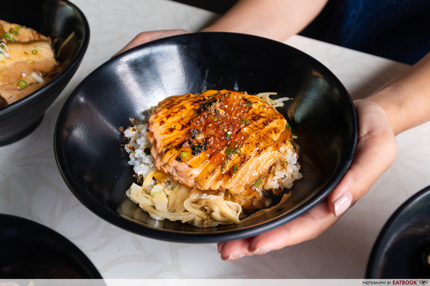 the gyu co - mentaiko rainbow trout don