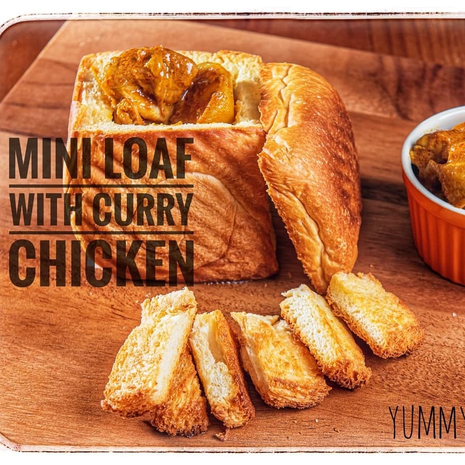 yummy tummy bakes - mini loaf with curry chicken