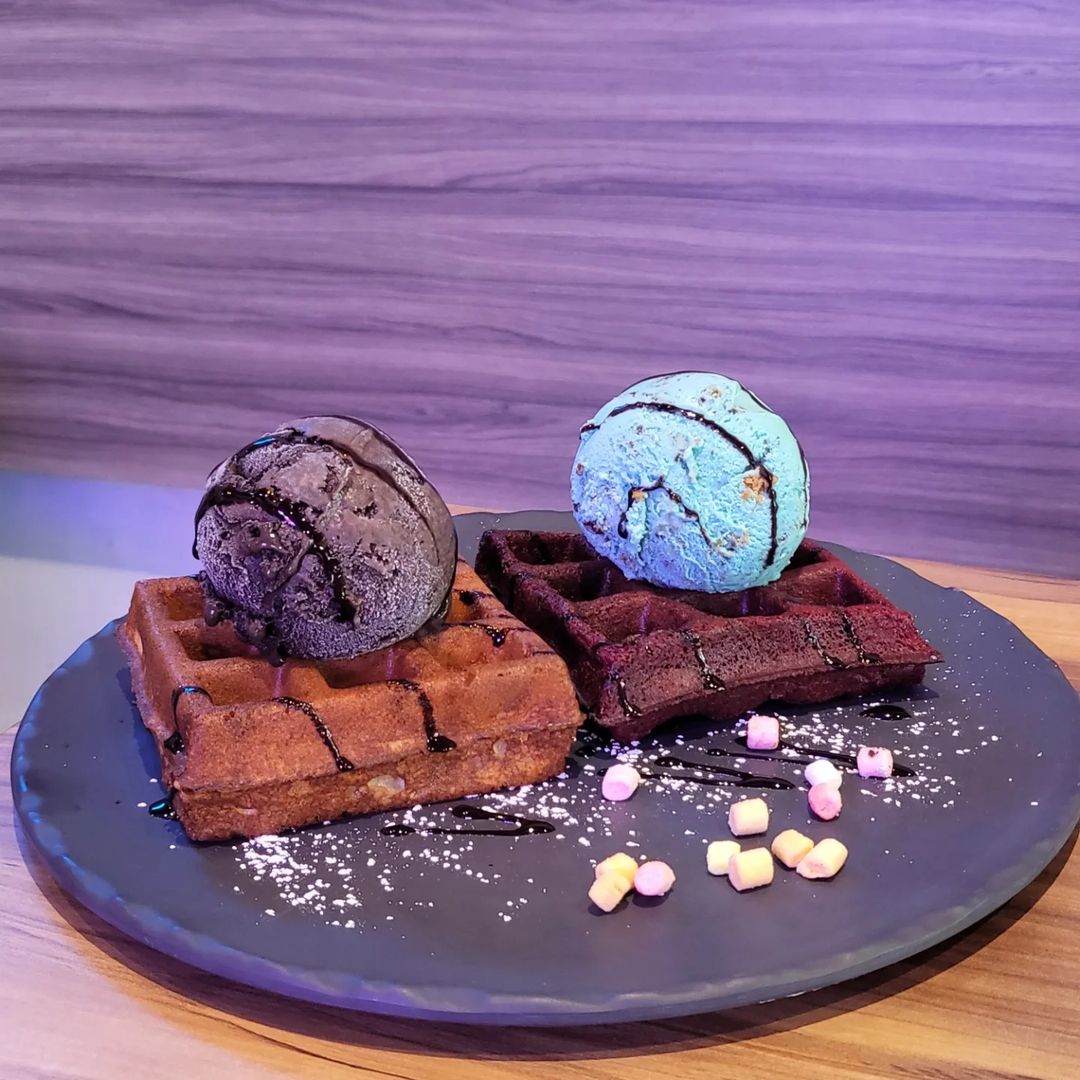 foursome ice cream- waffle remix and cookie monster
