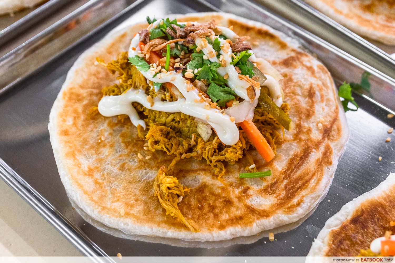 shiba roti - tandoori chicken wrap