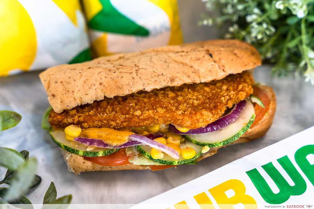 subway chicken schnitzel plant based sub