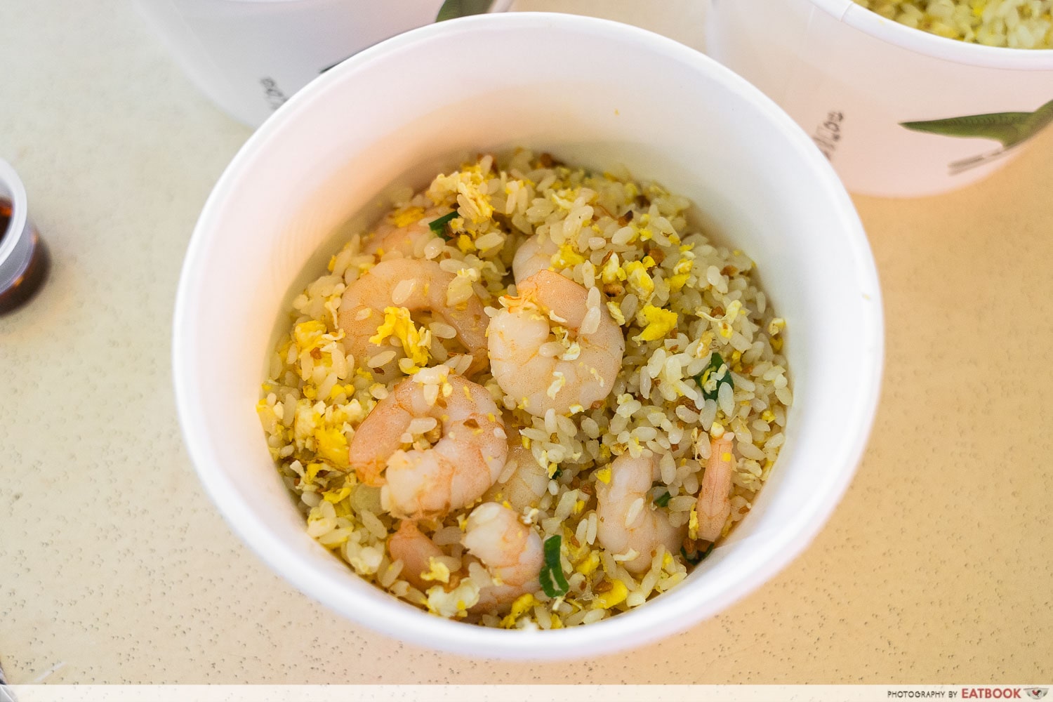 hong style fried rice - prawn garlic fried rice