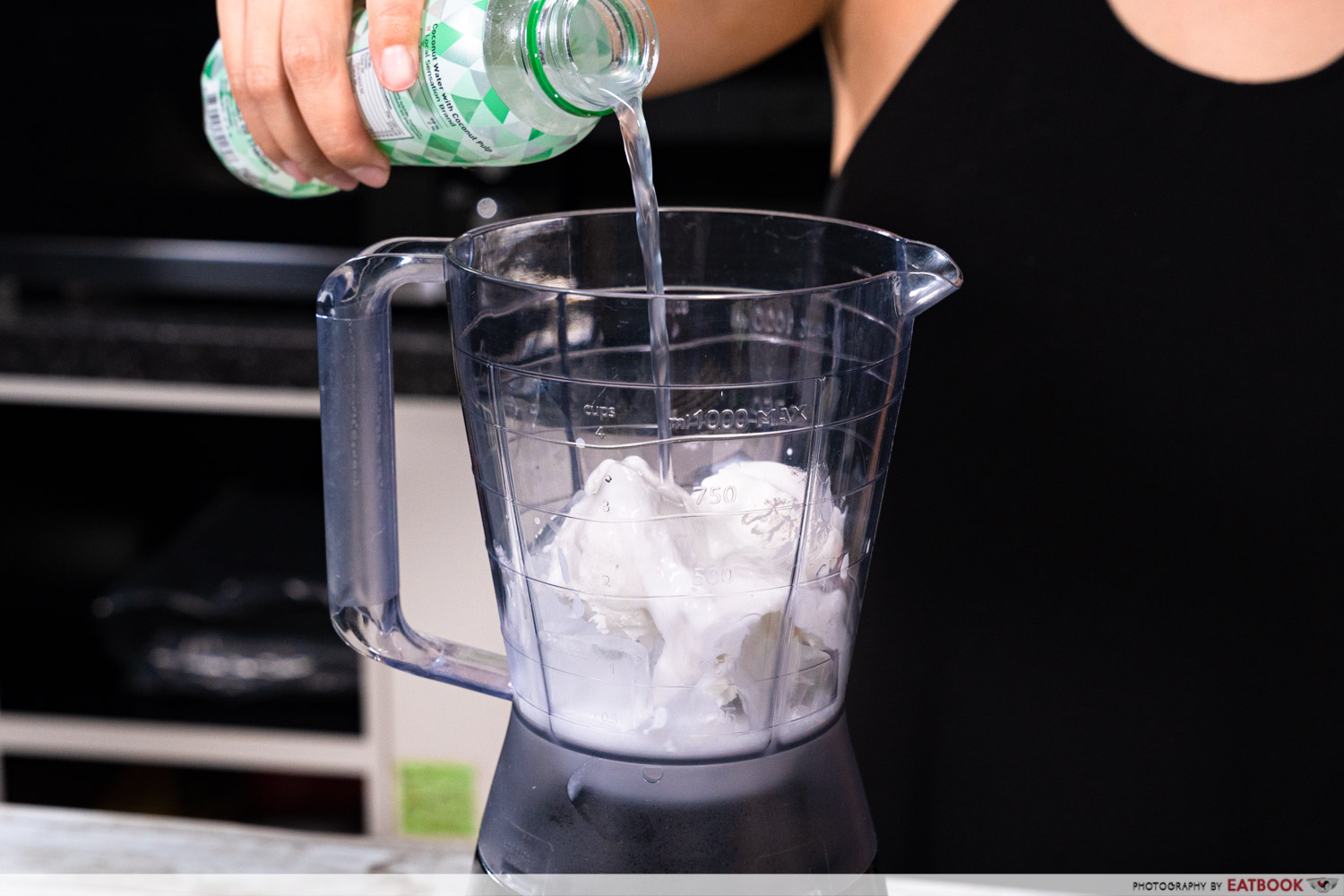 mr coconut recipe - pouring coconut water