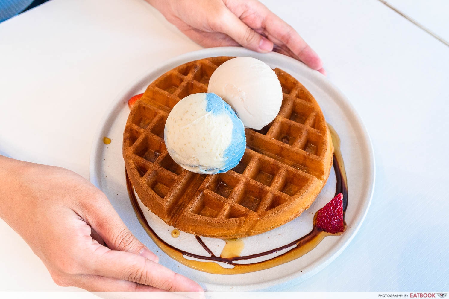 waffles and ice cream