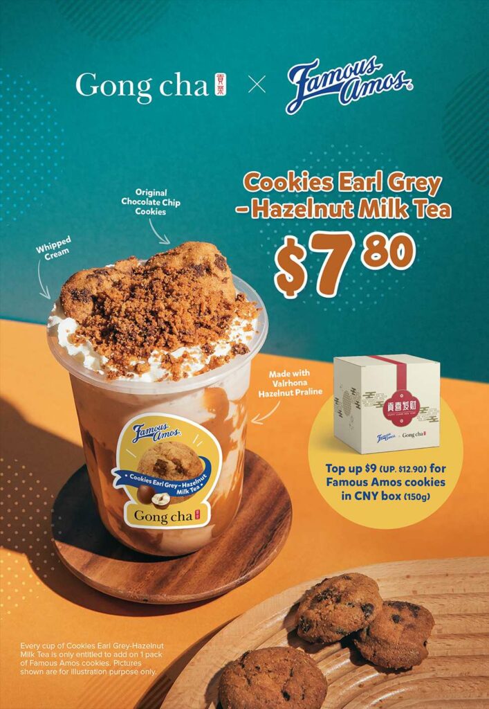 Gong Cha Has New Cookies Earl GreyHazelnut Milk Tea, In Collaboration